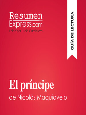 cover image of El príncipe de Nicolás Maquiavelo (Guía de lectura)